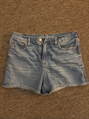 American Eagle Outfitters Light Blue High-Rise Denim Shorts